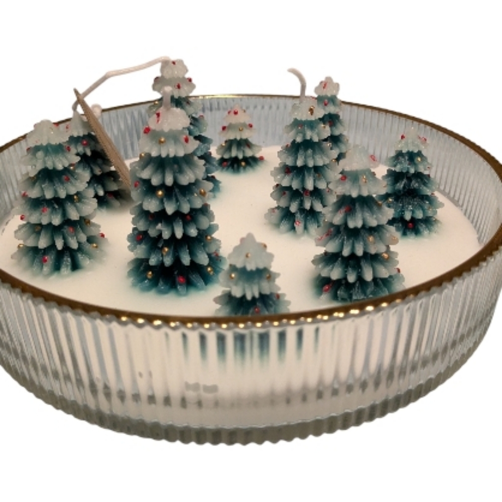 NEW ASPEN Winter Forest Christmas Tree Candle - Picture 4 of 7